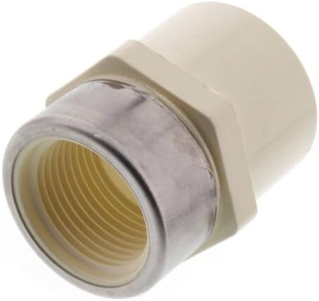 1" x 3/4" CTS CPVC Female Adapter w/ Stainless Steel Collar (Socket x FIPT), Pack of 10