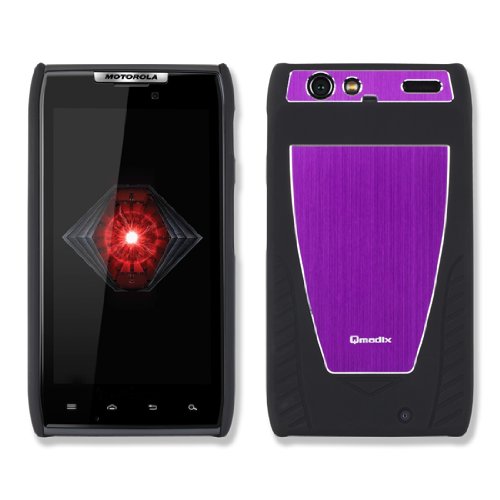Qmadix QM-SOMTXT912PRO-MX Snap-On Face Plate for Droid Razr Metalix - Retail Packaging - Purple