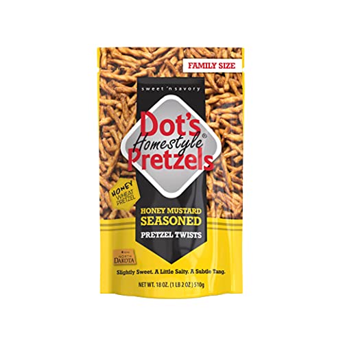 Dot's Homestyle Pretzels 18 Ounce Family Size Honey Mustard Seasoned