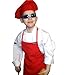 CHEFSKIN Kids Red Mushroom Puffy Chef Hat Adjustable