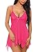Ababoon Women Lingerie Lace Babydoll V neck Asymmetrical Sleepwear Strap Chemise
