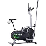 Body Rider BRD2000 Elliptical Trainer and Exercise Bike with Seat and Easy Computer/Dual Trainer 2 in 1 Cardio Home Office Fitness Workout Machine