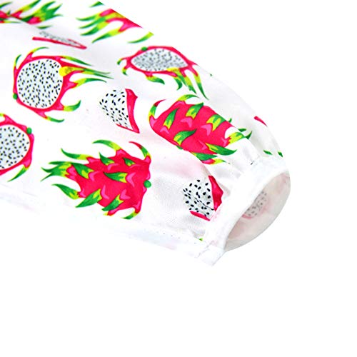 Langsprit Baby Bib with Sleeves-Waterproof Infant/Toddler Bib with Pocket(6-24 Months),Dragon Fruit
