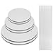Upper Midland Products Cake Boards and Plastic Dowels, 6 Cardboards Cake Circle Bases, 6,8, and 10 inch, 2 of each Size, With 16 Dowels - Supplies for Two 3 Tier Cakes