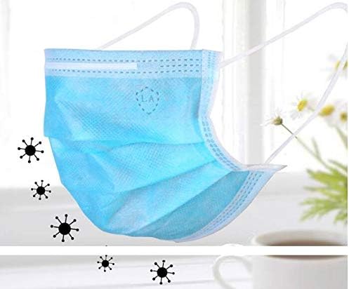 50 Pcs Disposable Surgical Mask Dust Breathable Earloop Antiviral Face Mask, Comfortable Medical Sanitary Surgical Mask Thick 3-Layer Masks