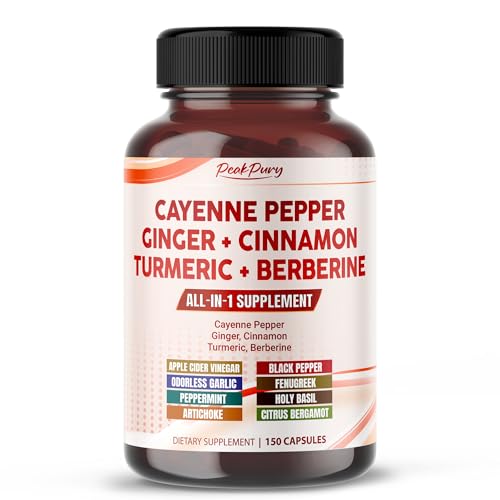 Cayenne Pepper Ginger Turmeric Berberine - Digestion, Gut Heath Support