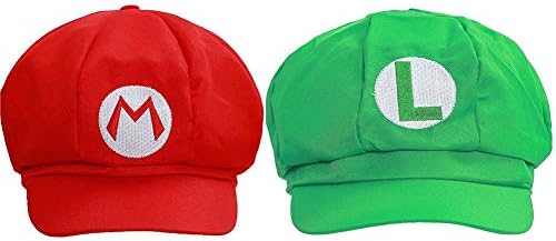 Super Mario Bros Hat Luigi Embroidered Anime Cosplay Caps Accessories