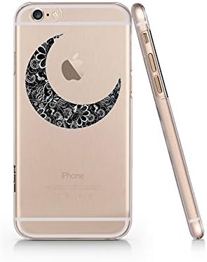 Black Crescent Moon Clear Transparent Plastic Phone Case for iphone 6 6s_ SUPERTRAMPshop (iphone 6)
