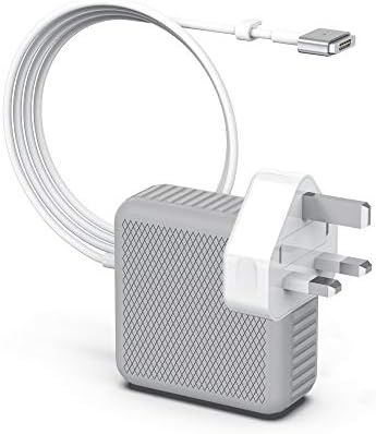 SUAMLAND Compatible with MacBook Air Charger, Replacement charger 45W MagSafe 2 Power Adapter With T-tip Connector For MacBook 11" & 13" inch Models From Mid 2012 and Later (With UK Plug)