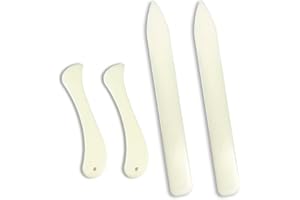 DARLINGAO 4 Pcs Stained Glass Burnisher, Stained Glass Supplies and Tools, Stained Glass Foiler Holder, Burnishing Tool for Stained Glass DIY Tools, Bone Folder, Scoring Tool for Paper Crafting Card Making