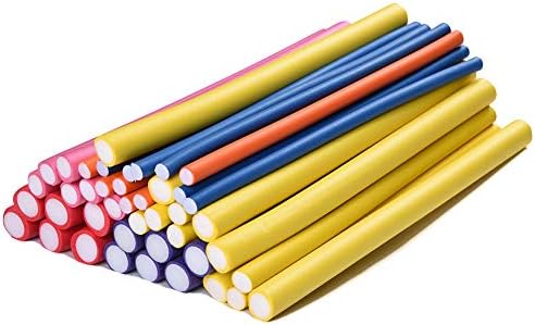Blended Diamerter Rollers Twist Flex Rods Foam Curler Flexible Curling Rods Spirel Hair Foam Curler Roller Set Random Colors 42PCS