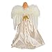Kurt Adler UL2163 10-Light 16-1/2-Inch Ivory and Gold Angel Treetop