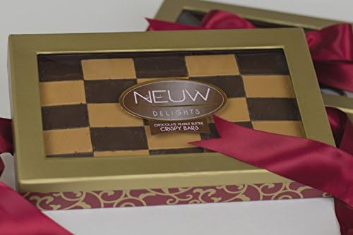 Neuw Delights Kosher Gourmet Chocolate Peanut Butter Chews Gift Baskets (Red Bow)