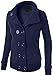 LTYY Women's Multicolor Hooded Double-Breasted Cashmere Coat