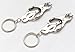 bierboyisi Nipple Clip Sexy Trefoil Nipple with Metal Ring Vagina Clip Play for Men and Women