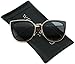 WearMe Pro Elegant High Fashion Oversize Women Cat Eye Flat Top Sunglasses