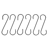 Best Home Products Metal 6" S-Hooks - Set of 6 - Multi-use, Bird Feeders & Plants - Premium Quality Rust Resistant Steel - Outdoor/Indoor Use ...