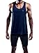 NELEUS Men's 3 Pack Dry Fit Muscle Tank Workout Gym Shirt,5031,Black,Navy,Grey,L,EU XL