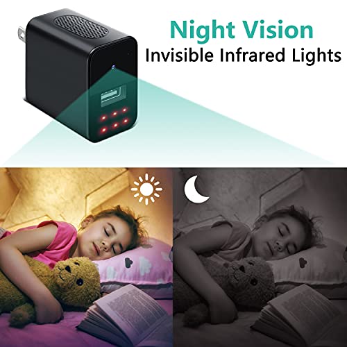 64GB Spy Camera Hidden Camera Charger , Spy Charger Mini Spy Camera 1080p USB Charger Camera spy cam Hidden Nanny Cam,Hidden Spy Cam Hidden Cam Mini,Hidden Cameras with Motion Detection