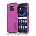 Samsung Galaxy S7 case, Incipit, Hard Shell Case with Impact-Absorbing Core Shock-Absorbing Impact-Resistant Dual-Layer Cover - Pink/Gray