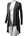 URBANCLEO Womens Basic Hi-Lo Open Front Long Cardigan Charcoal, 3XL