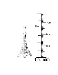 Collar con Colgante de plata de ley 925 3d de la torre Eiffel encanto para las mujeres como un regalo