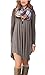 DEARCASE Women's T-Shirt Dress Brown Large V-Neck Spring Casual Loose Long Sleeve Fall Winter Wedding Guest Knee Length Jersey Flowy Stretch Solid A-Line Swing Sweater Tunic Dresses
