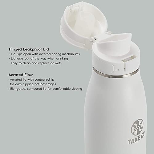 Takeya Traveler Insulated Travel Mug, Leak Proof Lid, 17 Ounce, Aqua