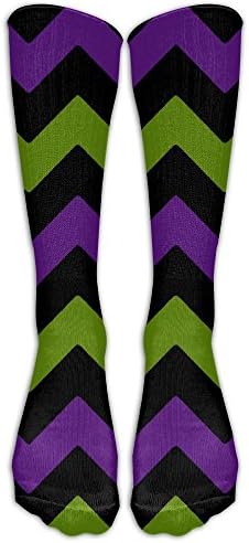Pingew Thigh High Socks Simple Wave Stripe Work Athletic Cool Crew Long Knee High Stockings For Teens &amp; Women