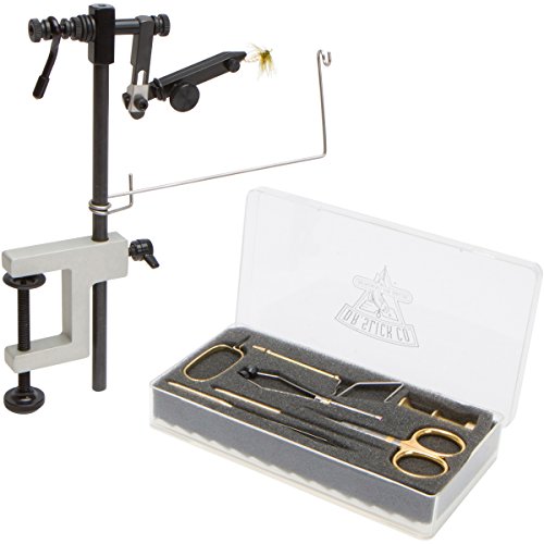 UPC 721272060102, Bundle – 2 Items: Dr Slick Fly Tying Tool Kit w/ Fly Box Combo and Griffin Odyssey Spider Fly Tying Vise