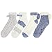 4 Pack Women Indoors Anti-Slip Winter Fuzzy Slipper Socks with Grips