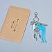 Artilady Cute Keychains For Women - Boho Gypsy Bag Charm, Keyrings, Birthday Gifts For Women, Girls, Kids (feather blue)