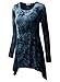 DJT Women's All Over Tie Dye Long Sleeve Asymmetrical Hem Tunic Top