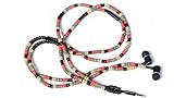 handcandy HF002SN THE SUNWASHED DuneTunes Stereo Headphone Necklace, Black/Turq/Coral/Natural Tan