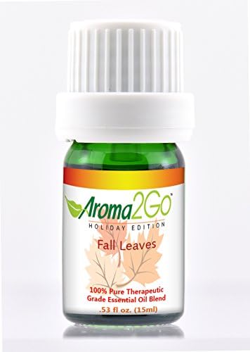 Aroma2Go Fall Leaves 15ml All-Natural Essential Oil | Patchouli, Ginger and Orange Blend | Therapeutic Grade