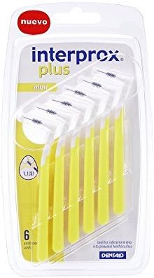INTERPROX PLUS MINI INTERDENTAL BRUSH YELLOW (6) by Interprox