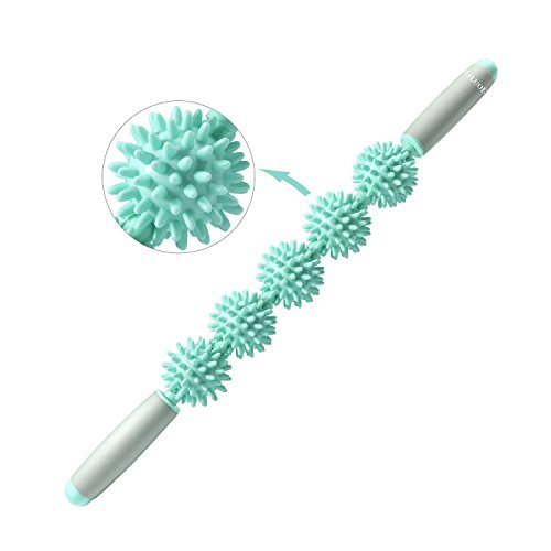 USA Top 20 Fascia and Cellulite Blaster Remover Muscle Roller, 5 Ball Massage Stick with Thorn