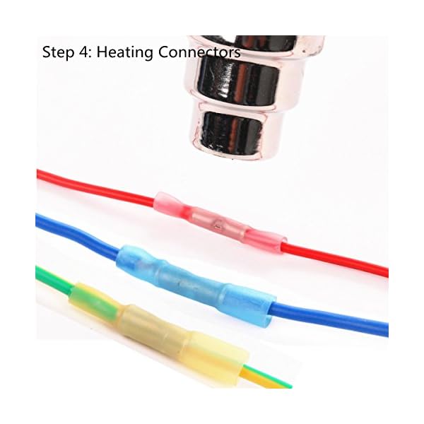 Fotag-100pcs-Insulated-Heat-Shrink-Wire-Crimp-Butt-Terminal-Connectors-Electrical-Waterproof-Marine-Automotive-Grade-Set-Connector-With-Case-22-18AWG-Red