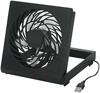 Mini USB Table Desk Personal Fan 4 Inch, Black (Rectangle)