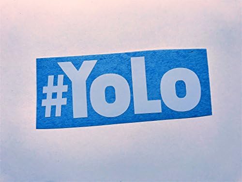 HashTag YOLO | You Only Live Once | New Hash Tag Series White Vinyl Decal