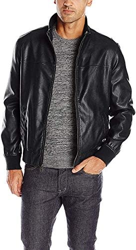 Mens Genuine Leather Motorcycle Jacket Pigskin Leather Air Force