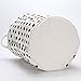 Sea Team 19.7 Inches Large Sized Waterproof Coating Ramie Cotton Fabric Folding Laundry Hamper Bucket Cylindric Burlap Canvas Storage Basket with Stylish Polka Dot Design (19.7