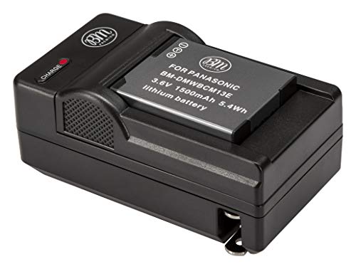 BM Premium DMW-BCM13E Battery and Charger for Panasonic Lumix DC-TS7, DMC-FT5A, LZ40, TS5, TS6, TZ37, TZ40, TZ41, TZ55, TZ60, DMC-ZS27, DMC-ZS30, DMC-ZS35, DMC-ZS40, DMC-ZS45, DMC-ZS50 Digital Cameras