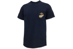 Armed Forces Gear US Marines EGA Logo Pocket T-Shirt