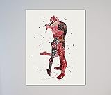 Harley Quinn and Deadpool kissing 11