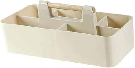 Amazon Kitmall 収納 ツール ボックス 万能 仕切り 持ち手 付き リビング コスメ リモコン 眼鏡 文房具 小物 持ち運び ベージュ リモコンラック オンライン通販