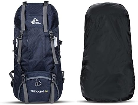 Waterproof Hiking Backpack Outdoor Sports Bag for Camping Mountaineering Climbing with Rain Cover Daypack Unisex Size 12.9''x 7.8''x 26.7'' (Blue)