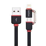 Swiftrans Lightning USB Cable, Apple MFi Certified Lightning to USB Cable with Micro USB Connector Charge and Sync for iPhone, iPad and Android 4.9ft (1.5m)- Black