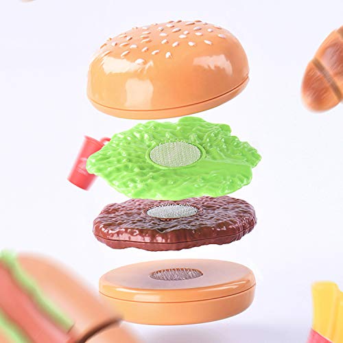 Play Food Set for Kids 40 Pieces Pretend Food Playset Kitchen Cooking Sets Toys for Educational Learning Fake Plastic Foods for Toddlers Kids Girls Boys Inspiring Imagination with a Storage Container - Thumbnail 4