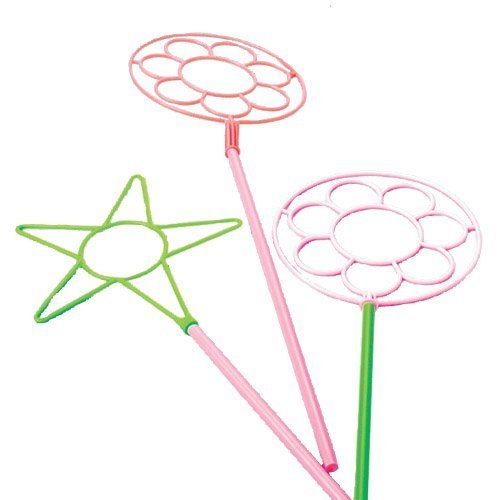 US Toy - Giant Neon Bubble Wands, Pk of 12, Assorted Colors , 24 L.